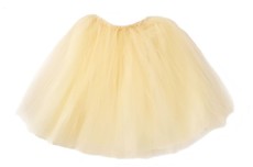 Long Fluffy Tulle Tutu Skirt in Color Ivory