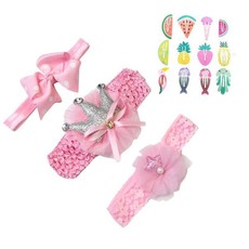 Baby Headband Set of 15 Princess Pink