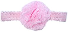 Baby Headbands Detailed Net Flower Headband - Pink