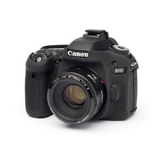 easyCover PRO Silicon DSLR Case for Canon 80D - Black