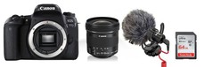 Canon 77D 24MP DSLR Vlogger Value Bundle