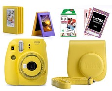 Fujifilm Instax Mini 9 Clear Value Bundle - Yellow