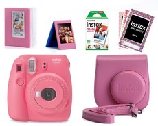 Fujifilm Instax Mini 9 Value Bundle - Flamingo Pink