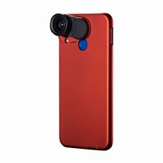 Snapfun Protective Case & Wide Angle, Macro Lenses for HUAWEI Nova 3e - Red
