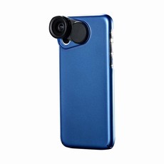 Snapfun Protective Case Plus Wide Angle & Macro Lenses for Iphone X - Blue