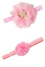 Croshka Designs Set of Two Flower Headbands in Light Pink
