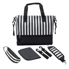 Baby Nappy Changing Bags Set - Black (Set of 5)