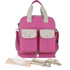 Fashionable Waterproof Diaper Bag - Pink