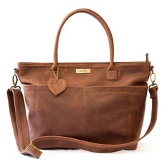 Mally Beula Leather Baby Bag - Brown