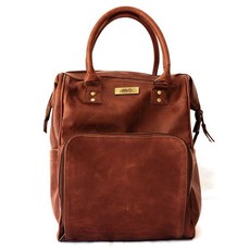 Mally Leather Bags Bambino Baby Backpack - Brown