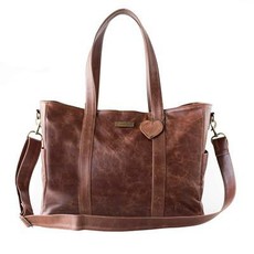 Mally Luxury Leather Baby Bag with Changing Mat - Brown