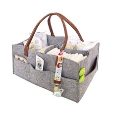 Optic Portable Multi-Pockets Nursery Organiser Diaper Bag - Grey