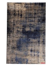 Apadana Rugs Art Modern Stressed Grey, Abstract Blue 230x150