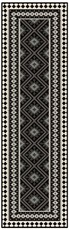Carpet City Factory Shop Black with White Pattern Print Runner 80x3.00