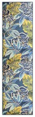 Carpet City Factory Shop Blue and Green Amazon Leaf Runner 80x3.00