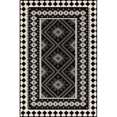 Carpet City Factory Shop Cream rug with black and white patterns 1.60x2.30