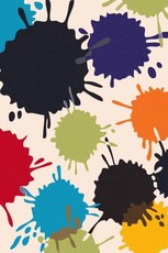 Carpet City Mixed Colour Paint Splatter Kiddies Rug 100 x 160 cm