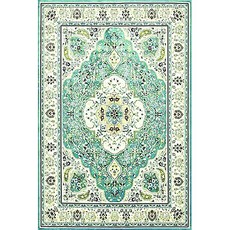 Carpet City Teal Persian Printed Design Rug 160 x 230cm