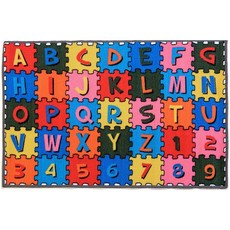 Lush Living - Rug Kiddies Alphabet Puzzle - Pink 80 x 120
