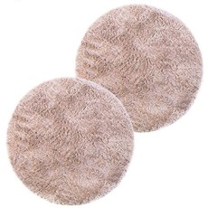 Lush Living Rug Cloud9 Round Shaggy - Natural - 120 x 120cm - Pack of 2