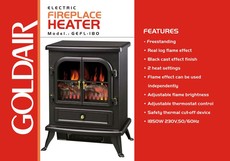 Goldair - Fire Place Heater - Black