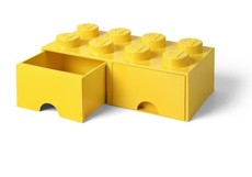 LEGO Brick Drawer 8 Knob - Yellow