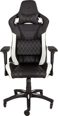 CORSAIR - T1 Race Padded Seat Padded Backrest Office/Computer Chair - Black/White