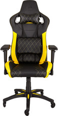 CORSAIR - T1 Race Padded Seat Padded Backrest Office/Computer Chair - Black/Yellow