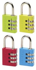 Master Lock ONE only 30mm Aluminium Re-Settable Combination Padlock, Assorted Colours