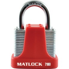 Matlock 40Mm 4 Pin Strong Padlock Red Keyed Alike