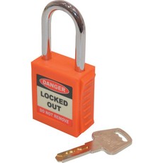 Matlock Safety Padlock Keyed Differently Orange