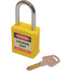 Matlock Safety Padlock Keyed Differently Yellow