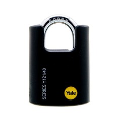 Yale - 40mm Brass Black Cover Closed Shackle Padlock
