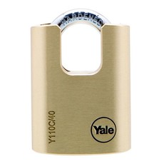 Yale - 40mm Brass Closed Shackle Padlock