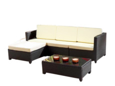 Marcella 5 Piece Rattan Patio Sectional Living Sofa Set