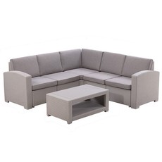 Creative Living Captiva 6-piece Corner Sofa Set Grey
