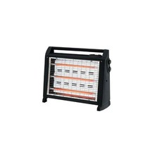 Royal Homeware 3 Bar Quartz Heater with Fan & Humidifier 1500W - Black
