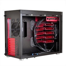 Lian Li PC-A51WRX Mini Tower ATX Chassis - Black/ Red Interior Highlights - with Windowed Side Panel