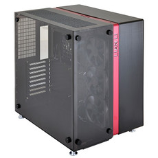 Lian Li PC-O9WRX Midi-Tower Computer Case - Black/Red