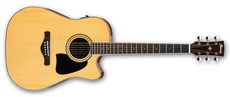 Ibanez AW70ECE-LG Artwood AW Series Dreadnought  Acoustic Electric Guitar (Natural)