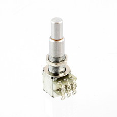Allparts 250K and 250K Solid Shaft Stacked Concentric Audio Potentiometer (Nickel)