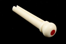 Allparts Acoustic Gutiar Camel Bone and Red Jasper Bridge End Pins - Cream and Red (Set of 6)