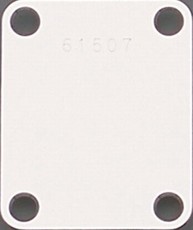 Allparts Electric and Bass Guitar 4-Hole Serial Numbered Neckplate (Chrome)