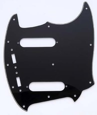 Allparts Electric Guitar 11-Hole 3-Ply Pickgaurd for Fender Mustang Style Guitars (Black)