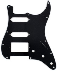 Allparts Electric Guitar 11-Hole 3-Ply Pickgaurd for Fender Stratocaster HSS Style Guitars (Black)