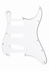 Allparts Electric Guitar 11-Hole 3-Ply Pickguard for Fender Stratocaster Style Guitars (White)