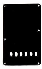 Allparts Electric Guitar 1-Ply Backplate with Six String Holes (Black)
