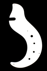 Allparts Electric Guitar 1-Ply Pickguard for Danelectro 59DC (Whtie)