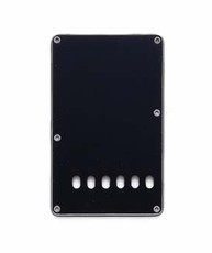 Allparts Electric Guitar 3-Ply Backplate with Six String Holes (Black)