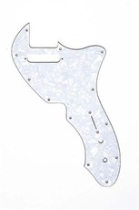 Allparts Electric Guitar 3-Ply Pickgaurd for Fender Telecaster Thinline Style Guitars (White Pearloid)